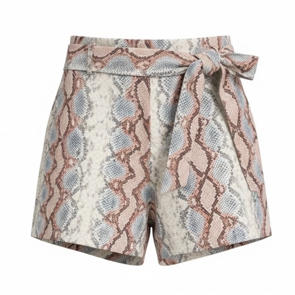 ASOS faux snakeskin paperbag shorts, size 8